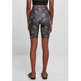 Urban Classics - Soft AOP blackfloret Korte cycle broek - Zwart