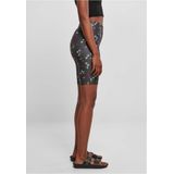 Urban Classics - Soft AOP blackfloret Korte cycle broek - Zwart