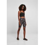Urban Classics - Soft AOP blackfloret Korte cycle broek - Zwart