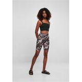 Urban Classics - Soft AOP blacksoftflower Korte cycle broek - Zwart