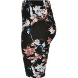 Urban Classics - Soft AOP blacksoftflower Korte cycle broek - Zwart