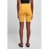 Urban Classics - High Waist Tech Mesh Korte cycle broek - Geel