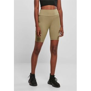 Urban Classics - High Waist Tech Mesh Korte cycle broek - Groen