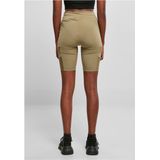Urban Classics - High Waist Tech Mesh Korte cycle broek - Groen