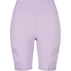 Urban Classics - High Waist Tech Mesh Korte cycle broek - Paars