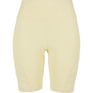 Urban Classics - High Waist Tech Mesh Korte cycle broek - Geel