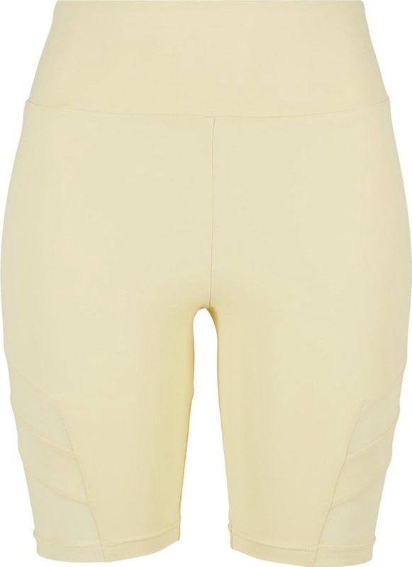 Urban Classics - High Waist Tech Mesh Korte cycle broek - Geel