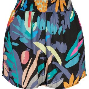 Urban Classics - AOP Viscose Resort blackfruity Korte broek - Zwart