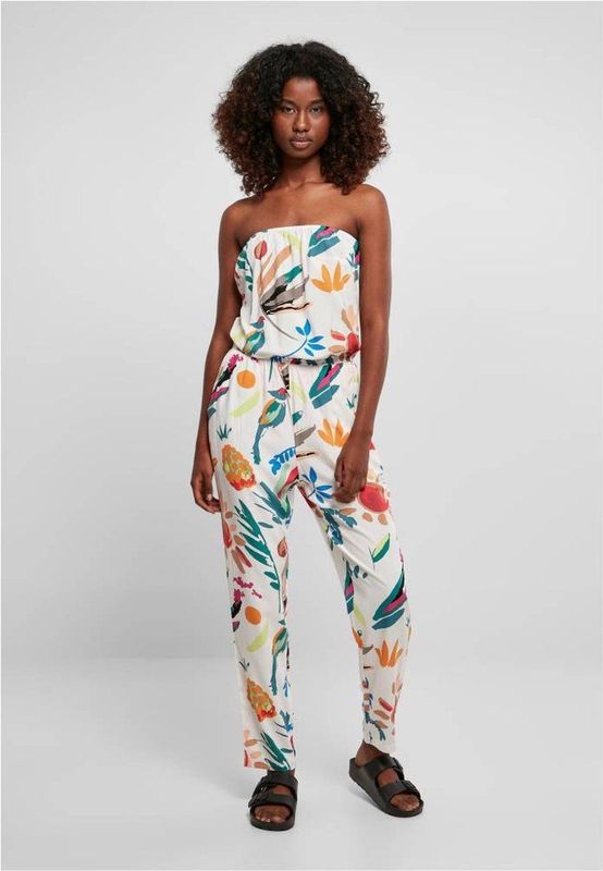 Urban Classics - Jumpsuit - Petrol - Strapless - Mouwloos