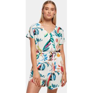 Urban Classics - Dames Jumpsuit - Whitesandfruit - V-hals - Geïntegreerde Riem