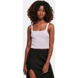 Haltertops - Gebreide Top - Viscose - Mouwloos - Slanke Pasvorm - Carréhals