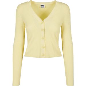 Urban Classics - Short Rib Knit Cardigan - Geel