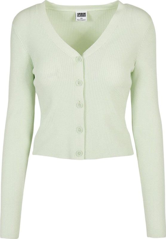 Urban Classics - Short Rib Knit Cardigan - Groen