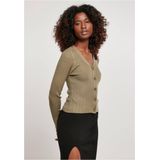 Urban Classics - Short Rib Knit Cardigan - Groen