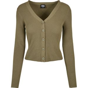Urban Classics - Short Rib Knit Cardigan - Groen