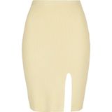 Urban Classics - Rib Knit Rok - Softyellow - Slim Fit - Knielang