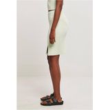 Urban Classics - Rib Knit Rok - Lichtmint - Polyacryl Viscose Nylon - Slim Fit Knielang
