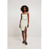 Urban Classics - Rib Knit Rok - Lichtmint - Polyacryl Viscose Nylon - Slim Fit Knielang