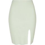 Urban Classics - Rib Knit Rok - Lichtmint - Polyacryl Viscose Nylon - Slim Fit Knielang