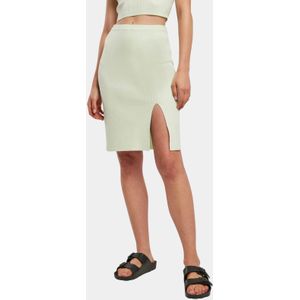 Urban Classics - Ribgebreide Rok - Lichtgroen - 35% Viscose 35% Acryl 30% Nylon