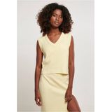 Urban Classics - Damestrui - Zacht Geel - V-hals - Pullover