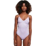 Urban Classics - Rib Badpak - Paars - 88% Polyester, 12% Elastaan