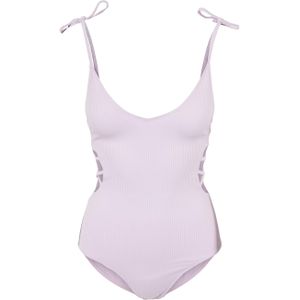 Urban Classics - Rib Badpak - Paars - 88% Polyester, 12% Elastaan