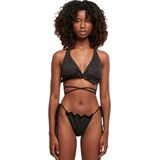 Halterbikini - Effen - Zonder Beugel - Ruches - Gedrapeerd