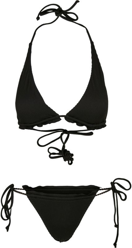 Halterbikini - Effen - Zonder Beugel - Ruches - Gedrapeerd