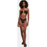 Halterbikini - Effen - Lichte Stof - Gedrapeerd