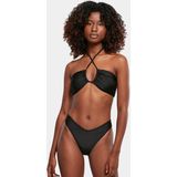 Halterbikini - Effen - Lichte Stof - Gedrapeerd