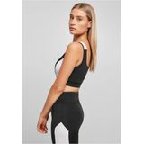 Urban Classics - Color Block SportBH - S - Zwart/Wit