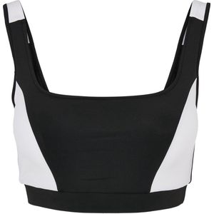 Urban Classics - Color Block SportBH - S - Zwart/Wit