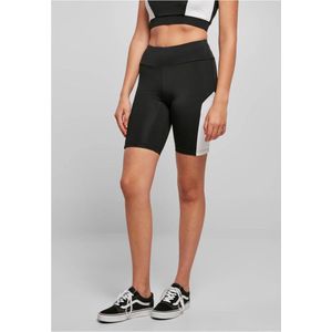 Urban Classics - Color Block Korte cycle broek - Zwart/Wit