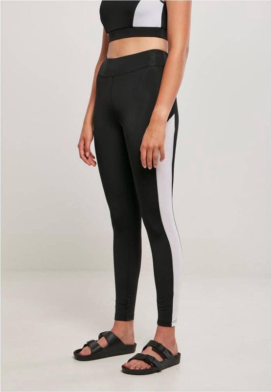 Urban Classics - Color Block Sportlegging   Zwart/Wit
