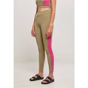 Urban Classics - Color Block Sportlegging - Groen/Paars - 80% Polyamide/20% Elastaan