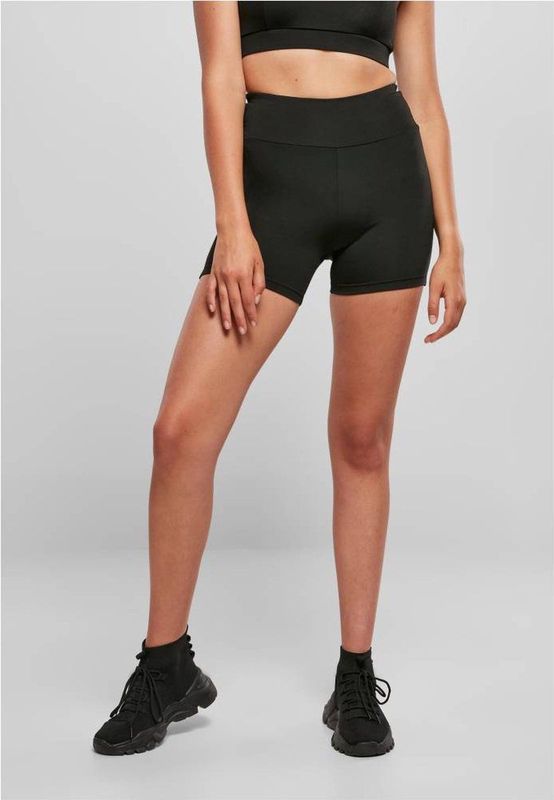 Urban Classics - Recycled High Waist Hot Pants Korte cycle broek - Zwart