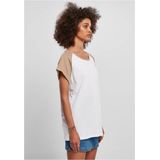 Urban Classics - Contrast Raglan Dames T-shirt - Wit Creme