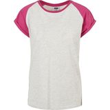 Urban Classics - Contrast Raglan Dames T-shirt - Grijs Paars