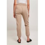 Urban Classics - Organic High Waist Dames joggingbroek - Creme