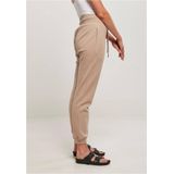 Urban Classics - Organic High Waist Dames joggingbroek - Creme