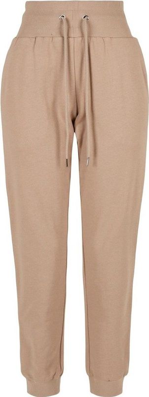 Urban Classics - Organic High Waist Dames joggingbroek - Creme