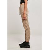 Urban Classics - High Waist Cargo Comfort softtaupe Dames joggingbroek - Creme