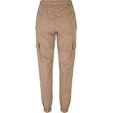 Urban Classics - High Waist Cargo Comfort softtaupe Dames joggingbroek - Creme