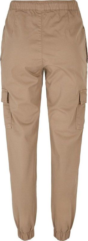 Urban Classics - High Waist Cargo Comfort softtaupe Dames joggingbroek - Creme