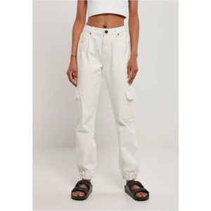 Urban Classics - Organic Stretch Denim Cargo Pants - Offwhite - Katoenmix