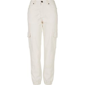 Urban Classics - Organic Stretch Denim Cargobroek - Wit - Katoen