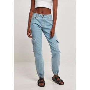 Urban Classics - Organic Stretch - Cargobroek - Lichtblauw - Dames