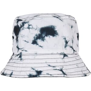 Urban Classics - Batik Dye Reversible Bucket hat / Vissershoed - Zwart/Wit