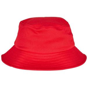 Urban Classics - Flexfit Cotton Twill Bucket Hat / Vissershoed Kids - Rood